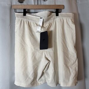 Fabletics Mens 7" Fundamental Short, White Size L NWT